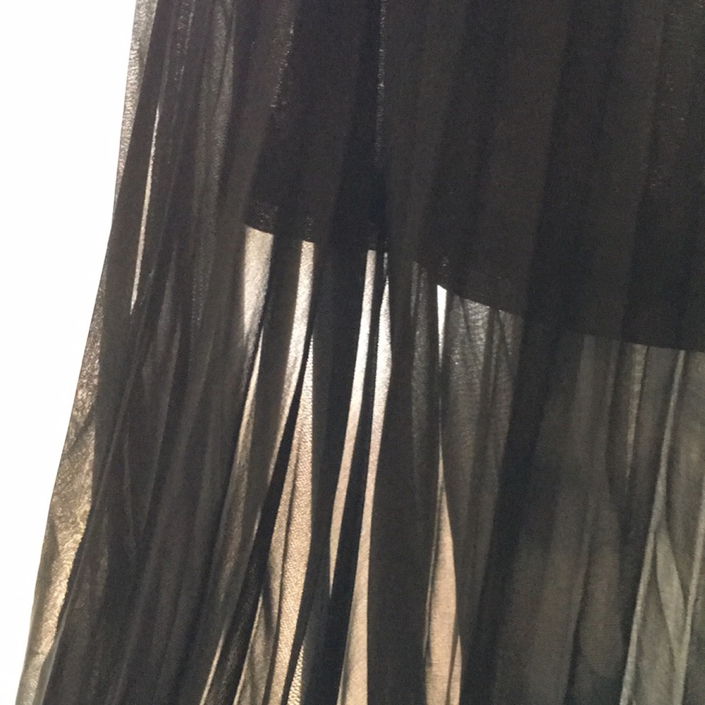 Romeo & Juliet, Sheer Black Pleated Skirt, NWT - M